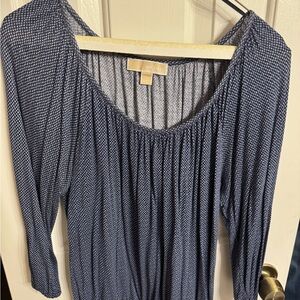 Michael Kors Navy Textured top